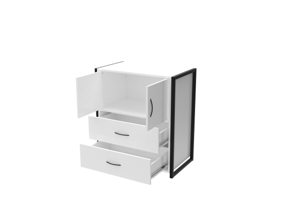 COMODA DUNA BLANCO NEGRO ISO 2 ABIERTA