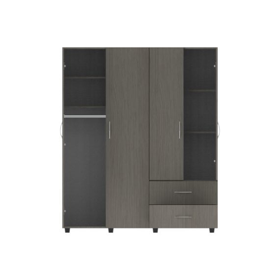 CLOSET CONFORT CENIZO-BLANCO FRONTAL ABIERTO