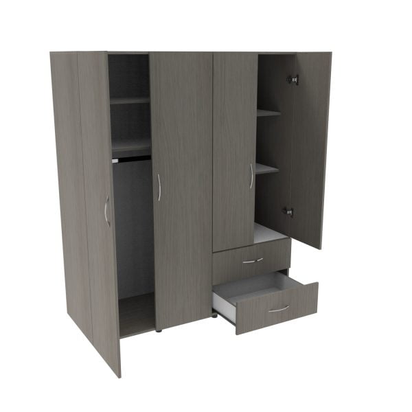 CLOSET CONFORT CENIZO-BLANCO ISO1 ABIERTO CLOSET CONFORT CENIZO-BLANCO ISO1 ABIERTO