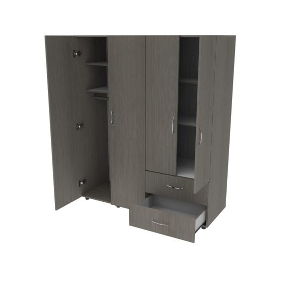 CLOSET CONFORT CENIZO-BLANCO ISO2 ABIERTO