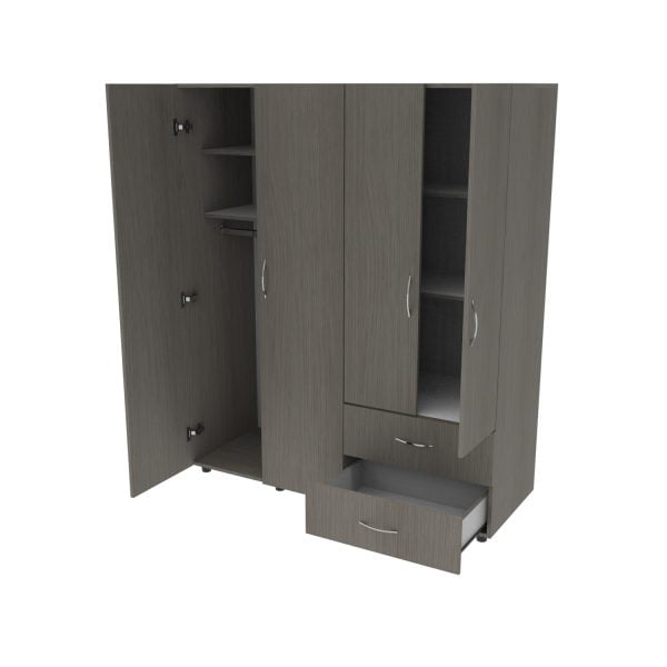 CLOSET CONFORT CENIZO-BLANCO ISO2 ABIERTO CLOSET CONFORT CENIZO-BLANCO ISO2 ABIERTO
