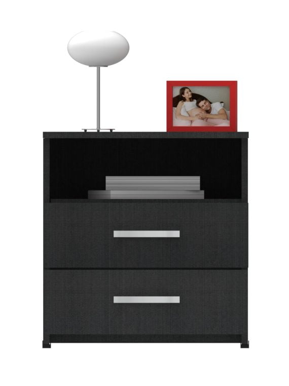 MESA DE NOCHE MOSCU WENGUE FRONTAL AMB